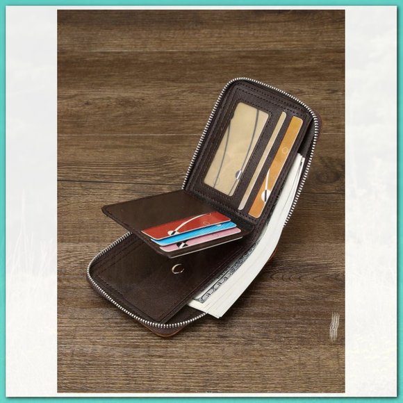 New Men Letter Graphic Small Wallet 170 - Picture 4 of 4